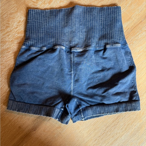 FP Movement by Free People High Waist Striped Blue Shorts - Picture 2 of 3